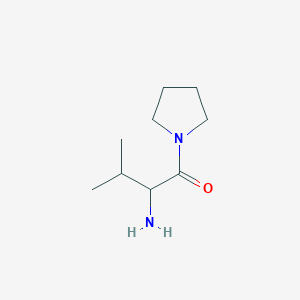 molecular formula C9H18N2O B8271519 [2-Methyl-1-(pyrrolidin-1-ylcarbonyl)propyl]amine hydrochloride CAS No. 54124-67-3