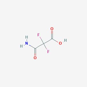 molecular formula C3H3F2NO3 B8271550 2-Carbamoyl-2,2-difluoroacetic acid CAS No. 500302-88-5