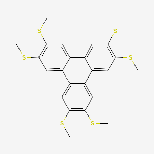 molecular formula C24H24S6 B8271672 2,3,6,7,10,11-Hexakis(methylthio)triphenylene CAS No. 206876-04-2