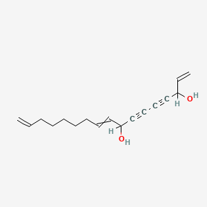 molecular formula C17H22O2 B8271736 Heptadeca-1,9,16-trien-4,6-diyne-3,8-diol CAS No. 64813-10-1