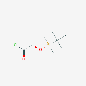 molecular formula C9H19ClO2Si B8271828 (2S)-2-((1,1-Dimethylethyl)dimethylsilyloxy)propanoyl chloride 