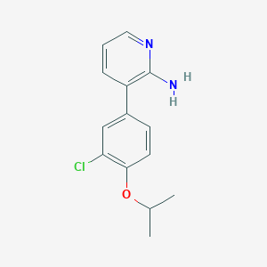 molecular formula C14H15ClN2O B8271850 3-(3-Chloro-4-isopropoxyphenyl)pyridin-2-amine 