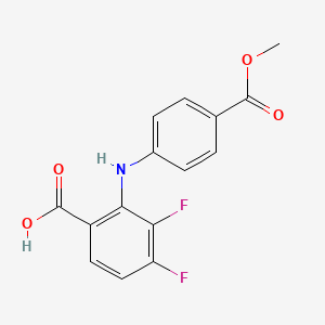 molecular formula C15H11F2NO4 B8271864 3,4-Difluoro-2-[[4-(methoxycarbonyl)-phenyl]amino]benzoic acid 
