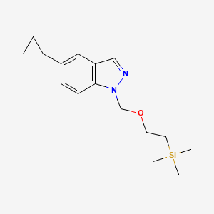 molecular formula C16H24N2OSi B8271880 5-cyclopropyl-1-(2-trimethylsilanylethoxymethyl)-1H-indazole 