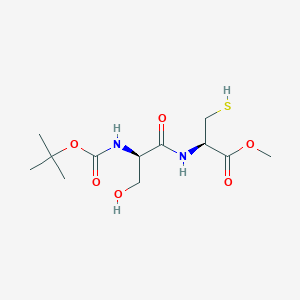 molecular formula C12H22N2O6S B8271890 N-[N-(tert-butoxycarbonyl)-D-seryl]-L-cysteine methyl ester 
