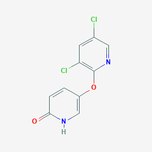 molecular formula C10H6Cl2N2O2 B8271909 5-(3,5-Dichloro-pyridin-2-yloxy)-pyridin-2-ol 