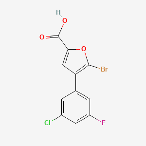 5-Bromo-4-(3-chloro-5-fluorophenyl)furan-2-carboxylic acid