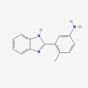 molecular formula C14H13N3 B8271924 3-(1H-Benzimidazol-2-yl)4-methyl-phenylamine 