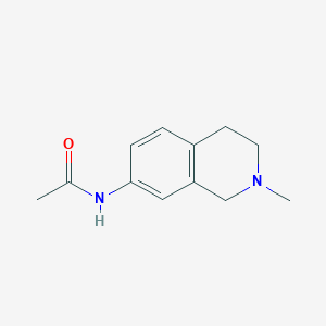 molecular formula C12H16N2O B8271931 N-(2-Methyl-1,2,3,4-tetrahydro-7-isoquinolinyl)acetamide 