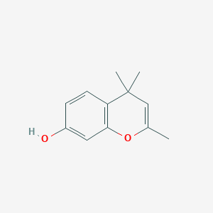 molecular formula C12H14O2 B8271943 2,4,4-Trimethyl-4H-1-benzopyran-7-ol 