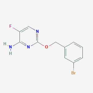 molecular formula C11H9BrFN3O B8271960 2-(3-Bromobenzyloxy)-5-fluoropyrimidin-4-ylamine 