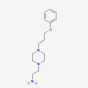 molecular formula C15H25N3O B8271967 1-(2-Aminoethyl)-4-[3-(phenoxy)propyl]piperazine 