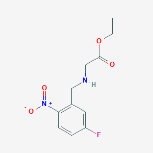 molecular formula C11H13FN2O4 B8272019 Ethyl (5-fluoro-2-nitrobenzyl)aminoacetate 