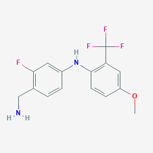 2-Fluoro-4-(4-methoxy-2-trifluoromethyl-phenylamino)-benzylamine