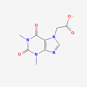 molecular formula C9H9N4O4- B8272037 Theophylline-7-acetate 