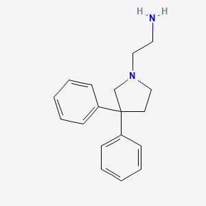 molecular formula C18H22N2 B8272092 2-(3,3-Diphenyl-pyrrolidin-1-yl)-ethylamine 