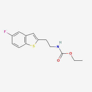 molecular formula C13H14FNO2S B8272097 Ethyl 2-(5-fluorobenzo[b]thiophen-2-yl)ethylcarbamate 