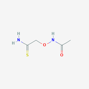 molecular formula C4H8N2O2S B8272108 alpha-(Acetylaminooxy)-thioacetamide 
