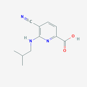 molecular formula C11H13N3O2 B8272111 5-Cyano-6-(isobutylamino)picolinic acid 