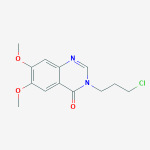 molecular formula C13H15ClN2O3 B8272120 3-(3-chloropropyl)-6,7-dimethoxy-4(3H)-quinazolinone 