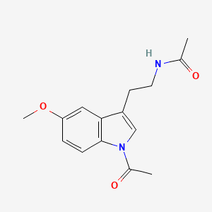 molecular formula C15H18N2O3 B8272123 N-[2-(1-acetyl-5-methoxyindol-3-yl)ethyl]acetamide 