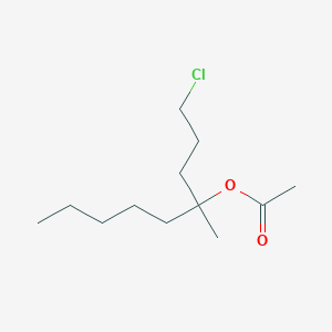 molecular formula C12H23ClO2 B8272125 1-Chloro-4-acetoxy-4-methylnonane 