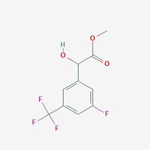 molecular formula C10H8F4O3 B8272173 (3-Fluoro-5-trifluoromethyl-phenyl)-hydroxy-acetic acid methyl ester 