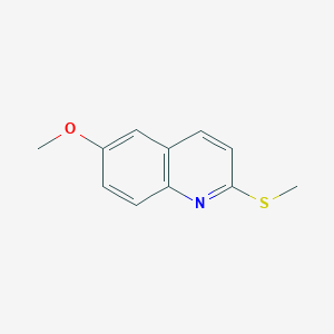 molecular formula C11H11NOS B8272178 6-Methoxy-2-methylsulfanyl-quinoline 