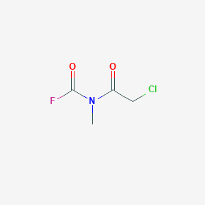 molecular formula C4H5ClFNO2 B8272191 N-chloroacetyl-N-methylcarbamoyl fluoride 