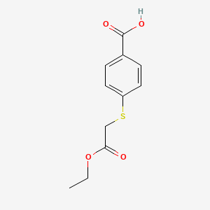 molecular formula C11H12O4S B8272203 4-Ethoxycarbonylmethylsulfanylbenzoic acid 