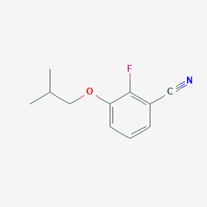 molecular formula C11H12FNO B8272207 2-Fluoro-3-isobutoxybenzonitrile 