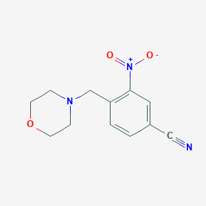 molecular formula C12H13N3O3 B8272218 4-(Morpholinomethyl)-3-nitrobenzonitrile 