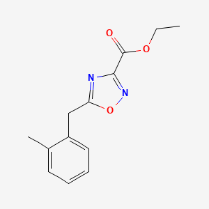 molecular formula C13H14N2O3 B8272233 Ethyl 5-(2-methylbenzyl)-1,2,4-oxadiazole-3-carboxylate 