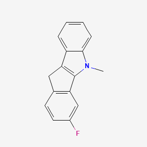 molecular formula C16H12FN B8272252 3-Fluoro-5-methyl-5,10-dihydroindeno[1,2-b]indole 