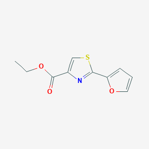 molecular formula C10H9NO3S B8272260 Ethyl 2-(2-furyl)-4-thiazolecarboxylate 