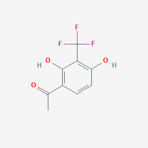 molecular formula C9H7F3O3 B8272272 Ethanone, 1-[2,4-dihydroxy-3-(trifluoromethyl)phenyl]- 