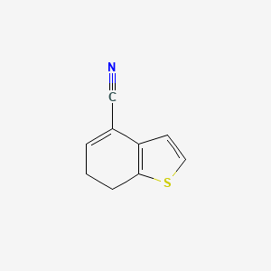 molecular formula C9H7NS B8272281 6,7-Dihydrobenzo[b]thiophene-4-carbonitrile 
