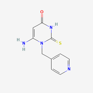 molecular formula C10H10N4OS B8272296 6-Amino-1-(pyridin-4-ylmethyl)-2-thioxo-2,3-dihydro-1H-pyrimidin-4-one 