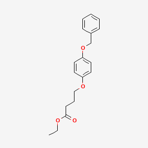molecular formula C19H22O4 B8272302 4-(4-Benzyloxy-phenoxy)-butyric acid ethyl ester 