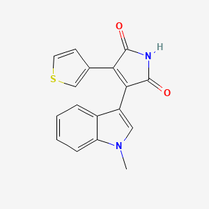 molecular formula C17H12N2O2S B8272312 (Arylindolyl)maleimide deriv. 25 