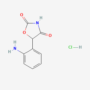 molecular formula C9H9ClN2O3 B8272316 5-(2-Aminophenyl)oxazolidine-2,4-dione hydrochloride 