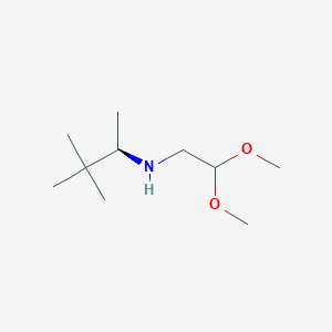 molecular formula C10H23NO2 B8272319 (R)-N-(2,2-dimethoxyethyl)-3,3-dimethylbutan-2-amine 