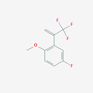 molecular formula C10H8F4O B8272324 4-Fluoro-1-methoxy-2-(3,3,3-trifluoroprop-1-en-2-yl)benzene 