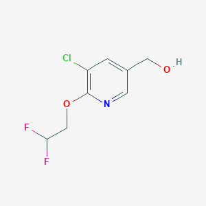 molecular formula C8H8ClF2NO2 B8272336 (5-Chloro-6-(2,2-difluoroethoxy)pyridin-3-yl)methanol 