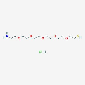 molecular formula C12H28ClNO5S B8272340 3,6,9,12,15-Pentaoxaheptadecane-1-thiol,17-amino-,hydrochloride 