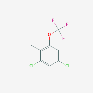 molecular formula C8H5Cl2F3O B8272360 1,3-Dichloro-5-(trifluoromethoxy)-4-methylbenzene 