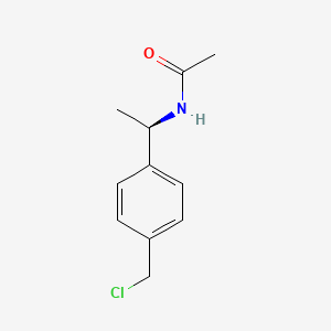 molecular formula C11H14ClNO B8272362 (R)-N-(1-(4-chloromethylphenyl)ethyl)acetamide 