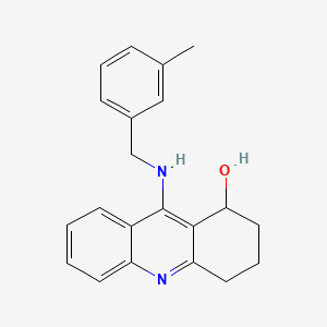 molecular formula C21H22N2O B8272383 1,2,3,4-Tetrahydro-9-(((3-methylphenyl)methyl)amino)-1-acridinol CAS No. 104628-24-2