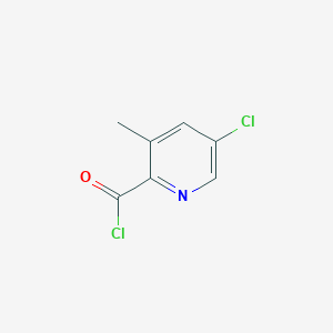 molecular formula C7H5Cl2NO B8272405 5-Chloro-3-methylpicolinoyl chloride 