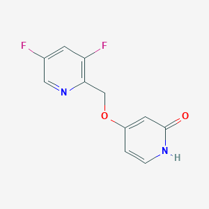 molecular formula C11H8F2N2O2 B8272412 4-((3,5-Difluoropyridin-2-yl)methoxy)pyridin-2(1H)-one 